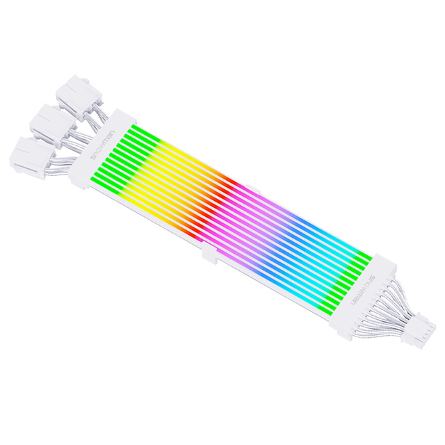 SNOWMAN Desktop GPU Extension Cable Graphics Card 12+4 Pin PCIE 5.0 12 VHPWER GPU Power Supply Cable ARGB LED for Gaming PC