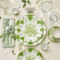 Assiettes en céramique imprimées motif couronne vintage moderne, vaisselle de luxe en porcelaine à bord festonné, pour la restauration et les mariages, vente en gros