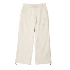 Pantalon décontracté tendance pour homme à jambe large, en mélange de coton épais, avec cordon de serrage – Améliorez votre garde-robe, tissu respirant - Product Image 1