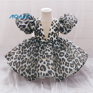 MQATZ Abiti Estivi per Bambine, Vestiti con Stampe e Maniche a Sbuffo, Abito da Compleanno per Bambine da 6 Mesi a 3 Anni, <span class=keywords><strong>Vestito</strong></span> da Festa - Product Image 2