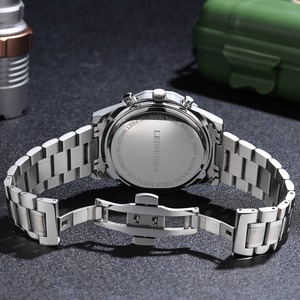 Nuevo reloj de pulsera de acero inoxidable de cuarzo para deportes al aire libre con calendario único resistente al agua para hombre - Product Image 3