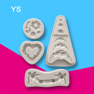 YS personalizado DIY amor Rosa corona <span class=keywords><strong>Fondant</strong></span> molde decorativo pastel pétalo silicona yeso molde helado molde herramientas <span class=keywords><strong>de</strong></span> decoración - Product Image 6