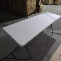 Table pliante en plastique de 8 pieds Bjflamingo Table pliante en aluminium de 8 pieds