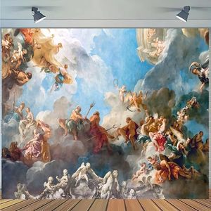 빈티지 컬렉션 태피스트리 벽걸이 예술 홈 장식 오늘의 시간 시리즈 Alphonse Mucha 아트 페인팅 재고 - Product Image 5