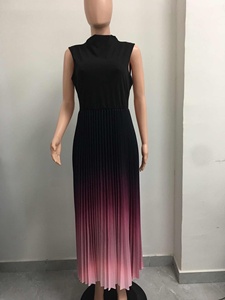 Robes pour femmes, nouvelle collection, col rond, sans manches, dégradé de couleurs, tendance - Product Image 6