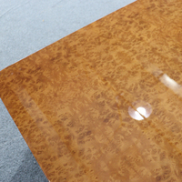 Meubles sur mesure de luxe privés, table basse rectangulaire en bois de placage de haute qualité, moderne et brillante.