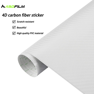 Vinilo Adhesivo para Automóviles ASDFILM 1.52M*28M 4D de Fibra de Carbono Blanco, Películas Protectoras para Automóviles, <span class=keywords><strong>Precio</strong></span> de Fábrica OEM - Product Image 1
