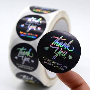 2 oder 1,5 Zoll benutzer definierte Logo Goldfolie Luxus danke Aufkleber Etiketten - Product Image 4