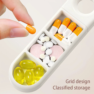 Wholesale Mini Portable <b>Pills</b> Organizer Weekly Tablet <b>Holder</b> <b>Pill</b> Box Pillbox Dispenser 3 Grids Dispensing Storage Boxes for - Product Image 3