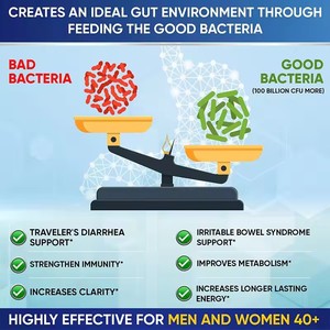 Capsule di Probiotici Grezzi 10 Miliardi di CFU Prebiotici Enzimi Digestivi Organici Supporto per la Salute dell'Intestino per Adulti - Product Image 3