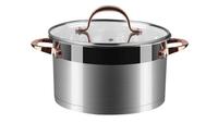 Batterie de cuisine en acier inoxydable de haute qualité avec couvercle en verre plat Pot et casserole en métal de style chinois pour cuisine et fête