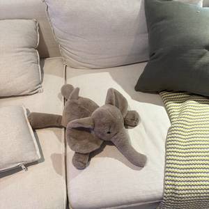 Peluche Éléphant Style Britannique, Design Smudge, Coussin Allongé, Poupée Apaisante pour Enfants, Cadeau d'Anniversaire avec Rembourrage en Coton PP - Product Image 5