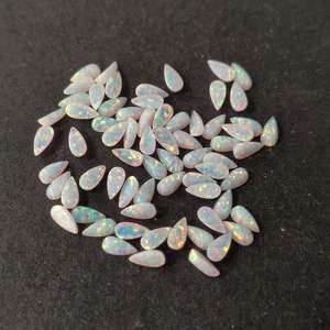 Ópalo Sintético Blanco OP17 en Forma de Pera/Lágrima, Gema Suelta para Joyería - Product Image 5