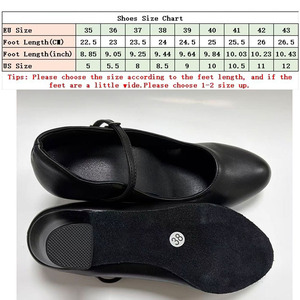 <span class=keywords><strong>Scarpe</strong></span> da Ballo da Sala in Pelle PU per Donna, <span class=keywords><strong>Scarpe</strong></span> da Ballo Formali Moderne con Tacco Grosso Nero - Product Image 5