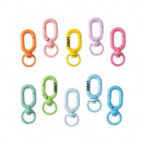 Attaches mousquetons colorées personnalisées, cordons pivotants et porte-clés pour sacs DIY, bijoux et cadeaux personnalisés - Product Image 1