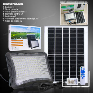 كشاف شمسي خارجي بقوة 100 واط فائق السطوع بهيكل من البلاستيك ABS مع عدسة وشحن سريع وتحكم بالإضاءة - Product Image 5