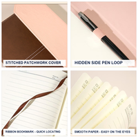 Ensemble cadeau de carnet en cuir PU A5 de qualité supérieure, papeterie d'affaires, cadeau avec stylo à signature, recharge et boîte cadeau pour clients