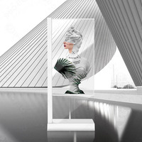 Écran publicitaire OLED de 55 pouces, sur pied, pour intérieur, écran tactile capacitif 10 points, luminosité de 150 à 400 nits, Android/Windows
