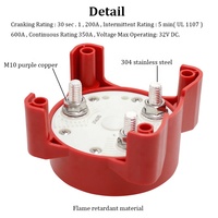 Interruptor de Aislamiento de Batería Marina de 32V 350A, Selector de 4 Posiciones para Maletero