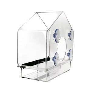 Portable Non-Slip Suction Cup Breathable Transparent Acrylic Window Bird Feeder Bird <strong>Cage</strong> Pet <strong>Cat</strong> <strong>Cage</strong> - Product Image 4