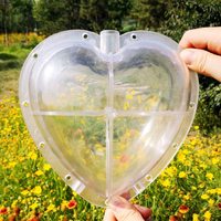 Groothandel Herbruikbare Transparante 17 CM Pompoen Watermeloen Sapodilla Vormgevingsgereedschap Hartvormige Plastic Groeiende Vormgevende Mal