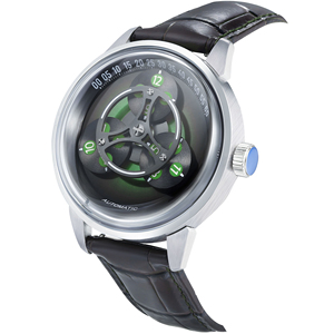 Montre mécanique pour homme à mouvement squelette, bracelet en cuir, vente en gros d'usine personnalisée - Product Image 2