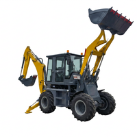 35L Backhoe Loader Wheel Loader Mesin Huadong Kedalaman Penggalian 2800mm Kapasitas 4.5T untuk Pemeliharaan Jalan, Lanskap, dan Utilitas