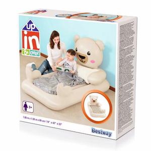 Lit gonflable Bestway 67712 Dreamchaser pour enfants, <span class=keywords><strong>matelas</strong></span> pneumatique confortable en forme d'ours en peluche avec dossier pour meubles d'enfants - Product Image 6