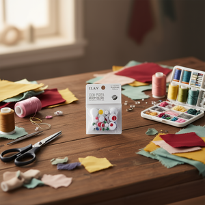 Occhi adesivi Ilan 18-12-8mm colori misti per lavori artigianali 32 pezzi - Product Image 3