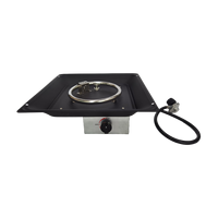 Kit de brûleur à feu de patio en acier pour l'hiver, système de foyer extérieur au propane portable