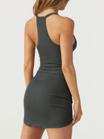 Nouvelle robe moulante mini à col en V pour l'été, design personnalisé, polyester, coupe ajustée, sexy pour femmes, usage quotidien
