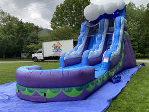Dongyuan Màu Xanh Ngoài Trời Trampoline Công Viên Chơi Đồ Chơi Vui Chơi Giải Trí Công Viên Thương Mại Trượt Nước Thư Bị Trả Lại Lâu Đài Inflatable Cho Người Lớn - Product Image 4