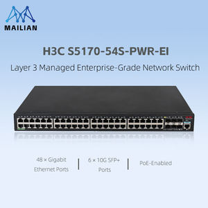 Commutateurs réseau d'accès intelligents Gigabit POE+ série H3C S5170-EI, 24/48 ports, capacité de commutation de 598 Gbit/s, SNMP, empilables, QoS - Product Image 1