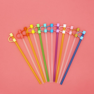 Capuchon de paille fantôme mignon compatible avec gobelet 30 40 oz 4PCS Silicone réutilisable paille à boire Topper comprenant <span class=keywords><strong>2</strong></span> styles - Product Image 2