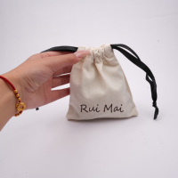 Sacs à cordon en toile de chanvre et coton biologique recyclé, petits, pour emballage de bijoux, vente chaude