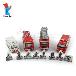 Camion de pompiers et <span class=keywords><strong>pompier</strong></span> en mousse 3D : <span class=keywords><strong>Puzzle</strong></span> DIY pour enfants, développement STEAM, artisanat - Product Image 2