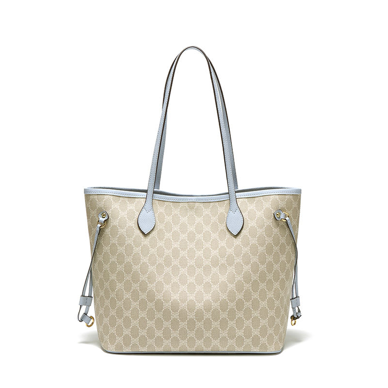 S157#Beige Print-Light Blue