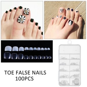 <span class=keywords><strong>Uñas</strong></span> postizas de Punta acrílica <span class=keywords><strong>para</strong></span> mujer, accesorio <span class=keywords><strong>para</strong></span> <span class=keywords><strong>Uñas</strong></span> postizas, cobertura completa francesa, 10 tamaños, 100 unidades - Product Image 1
