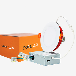 Faretto LED da Incasso Ignifugo di Alta Qualità 4 Pollici, Pannello Sottile Selezionabile 5CCT, 750lm Dimmerabile, Downlight Senza Cornice Certificato IC, ETL - Product Image 1