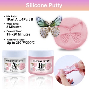TIMESRUI Mastic en caoutchouc résistant aux intempéries (<span class=keywords><strong>Kit</strong></span> de 1 lb) Composé de moulage en deux parties pour la fabrication de moules extérieurs Non toxique pour moules à savon et à bougies - Product Image 4