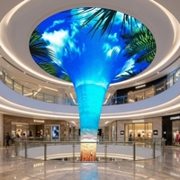 Écrans d'affichage LED flexibles personnalisables de forme spéciale, décoration avec signalisation numérique et écrans pour la conception de salles d'exposition