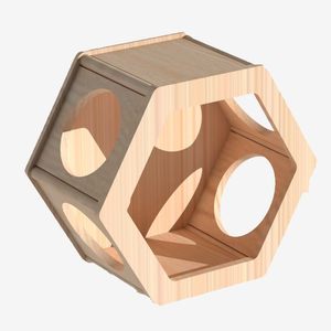 Estante Flotante <span class=keywords><strong>de</strong></span> Madera Hexagonal para Montar en la <span class=keywords><strong>Pared</strong></span>, Combinable y Personalizable - Product Image 5