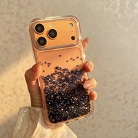 Coque de téléphone liquide diamant noir pour iPhone 17 18 Pro Max