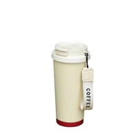Mug à café High-Looks Lily Valley avec double bec verseur, en acier inoxydable 316, design minimaliste haut de gamme, portable, cadeaux d'affaires