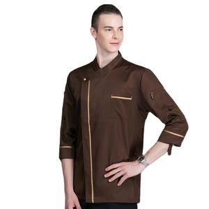 Abbigliamento <span class=keywords><strong>da</strong></span> <span class=keywords><strong>lavoro</strong></span> per <span class=keywords><strong>chef</strong></span>, giacca personalizzata in poliestere-cotone, uniforme a maniche lunghe, abbigliamento professionale per hotel, ristoranti e bar. - Product Image 4
