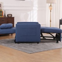 Canapé-lit simple pliable bleu marine, fauteuil inclinable, confortable et doux, canapé-lit de loisirs