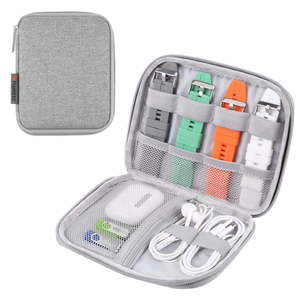 Sac de rangement numérique portable personnalisé avec fermeture éclair pour accessoires électroniques, câbles, bracelets de montre, organiseur de voyage, organiseurs électroniques - Product Image 1