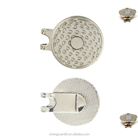 Clip de chapeau de golf SY personnalisé de qualité supérieure avec marqueur de balle de golf amovible, design cousu à la main, 25x25mm