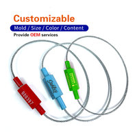 Sello DE SEGURIDAD desechable Sello de cable de plástico Sello de cable tipo tensión a prueba de manipulaciones