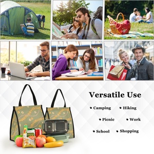 Hawaii Puakenikeni Insulated Cooler Bag Storage Reusable Lunch Tote Food Storage Meal Prep Lunch Cooler Bag with Velcro Close - Product Image 6